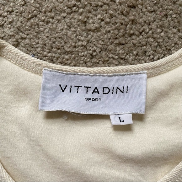 Vittadini Sport ~ Ivory Quilted Vest ~ Cinch Bottom ~ Pockets ~ Size L - Picture 5 of 5